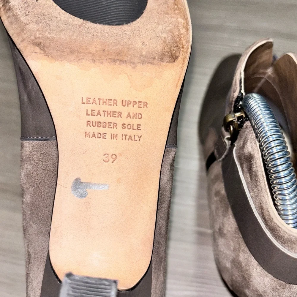 Anyi Lu hand made in‎ Italy Chic Gray Ankle Boots